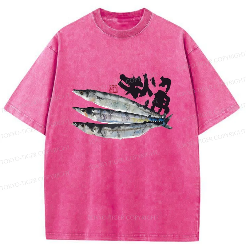 Tokyo-Tiger Pacific Saury Washed T-Shirt