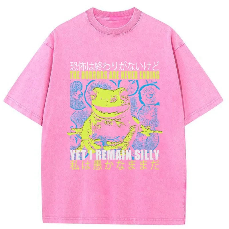 Tokyo-Tiger A Self-Aware Frog Washed T-Shirt