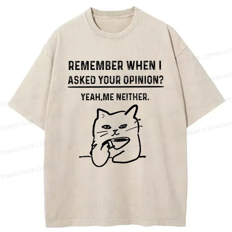Tokyo-Tiger Cats Don't Accept Opinions Washed T-Shirt