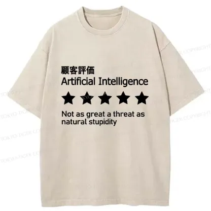 Tokyo-Tiger Stupid People Are The Biggest Threat Washed T-Shirt