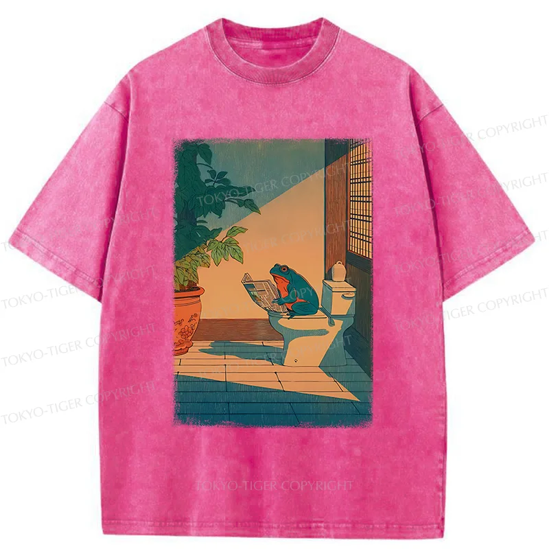 Tokyo-Tiger Frog's Leisure Time Washed T-Shirt