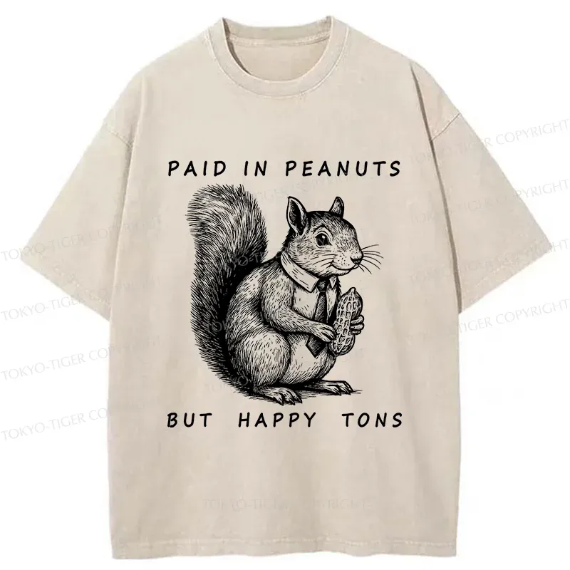 Tokyo-Tiger Working Squirrel Washed T-Shirt