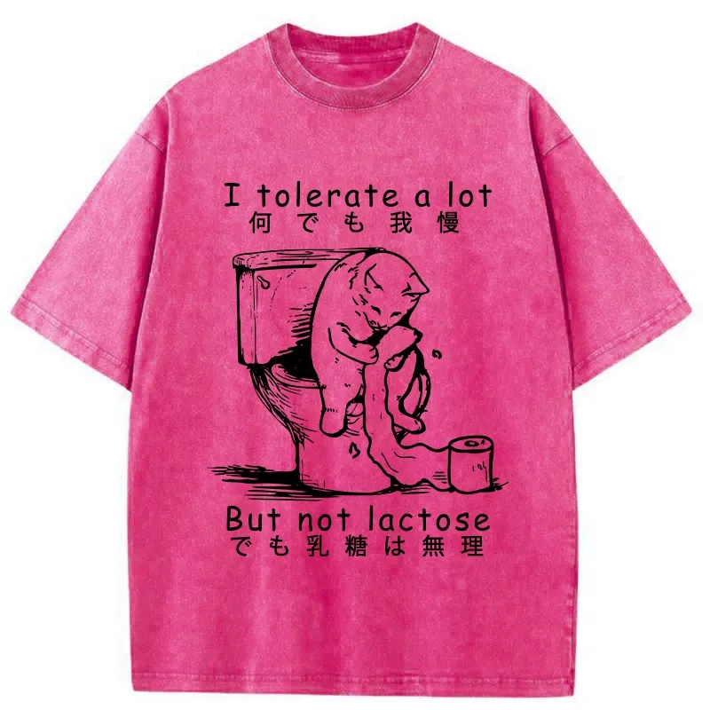 Tokyo-Tiger I Am Lactose Intolerant Washed T-Shirt
