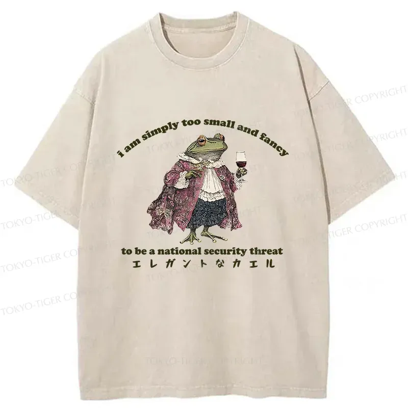 Tokyo-Tiger Elegant Frog Washed T-Shirt