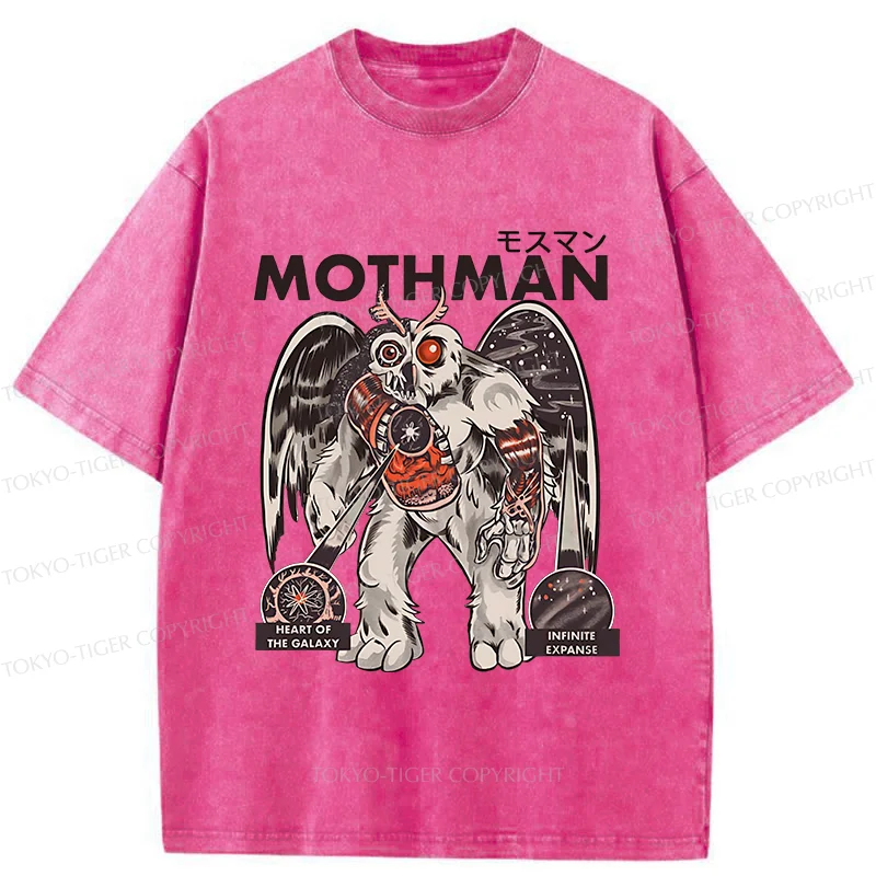 Tokyo-Tiger Mothman Anatomy Diagram Washed T-Shirt