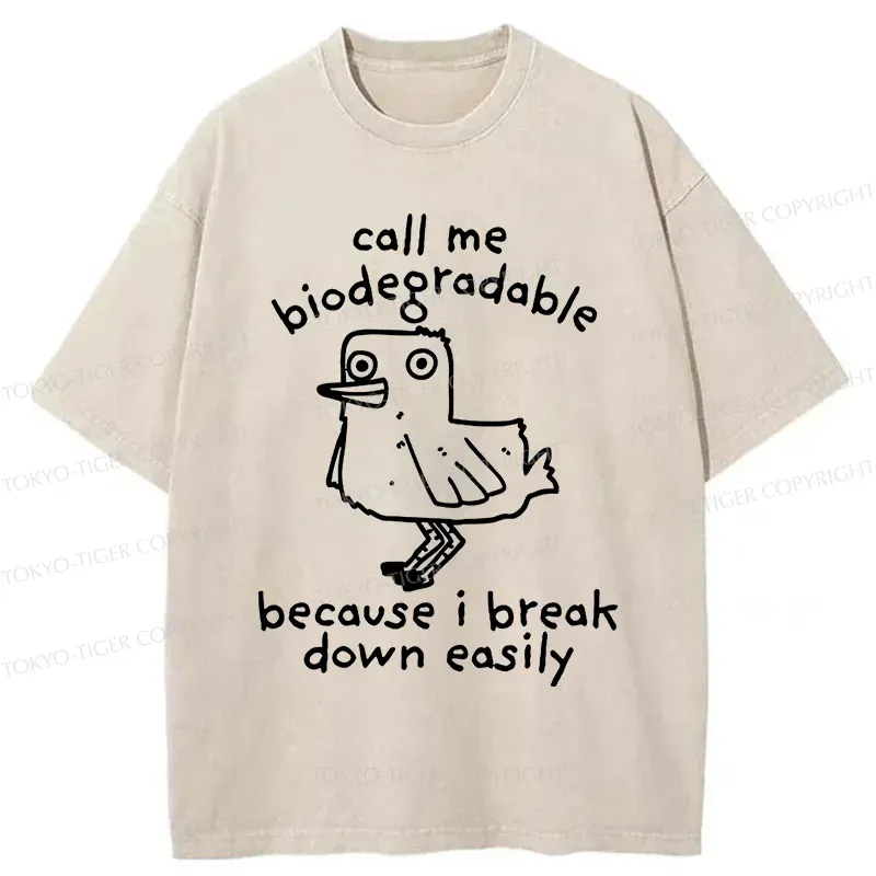 Tokyo-Tiger Emotionally Broken Duck Washed T-Shirt