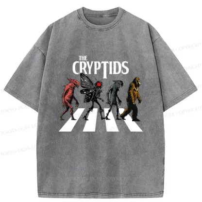 Tokyo-Tiger Monsters Crossing The Road Washed T-Shirt