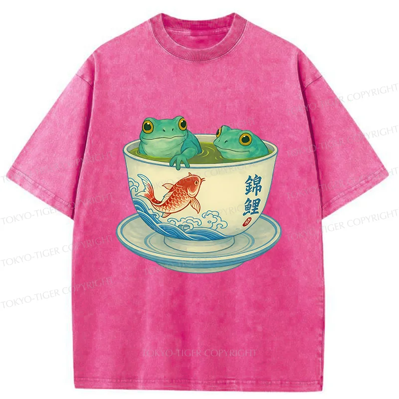 Tokyo-Tiger Frog Tea Washed T-Shirt