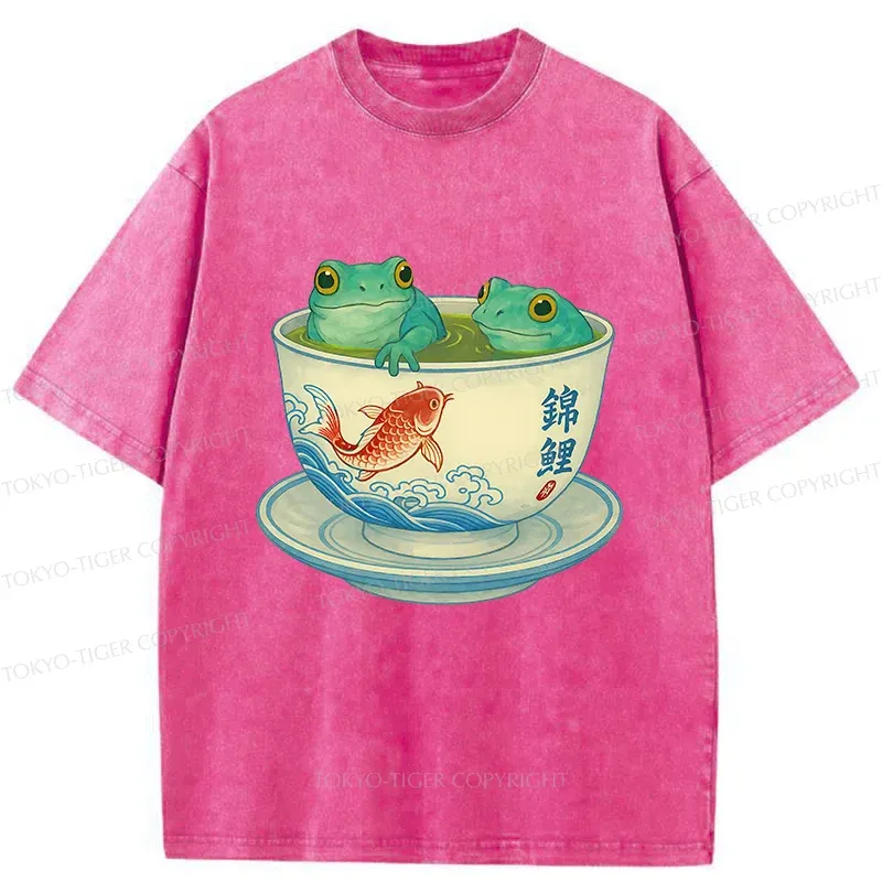 Tokyo-Tiger Frog Tea Washed T-Shirt