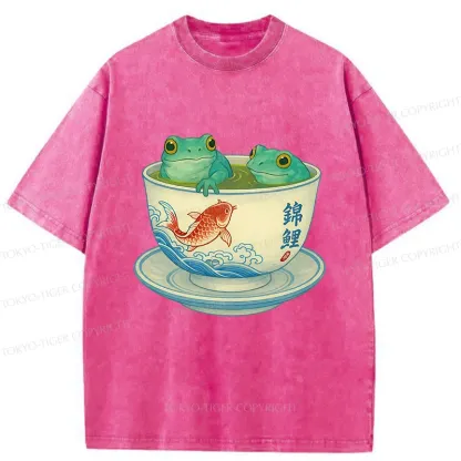 Tokyo-Tiger Frog Tea Washed T-Shirt