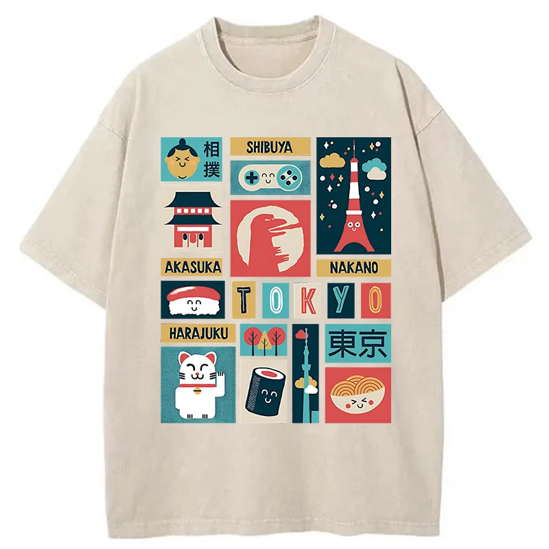 Tokyo-Tiger Tokyo Features Washed T-Shirt