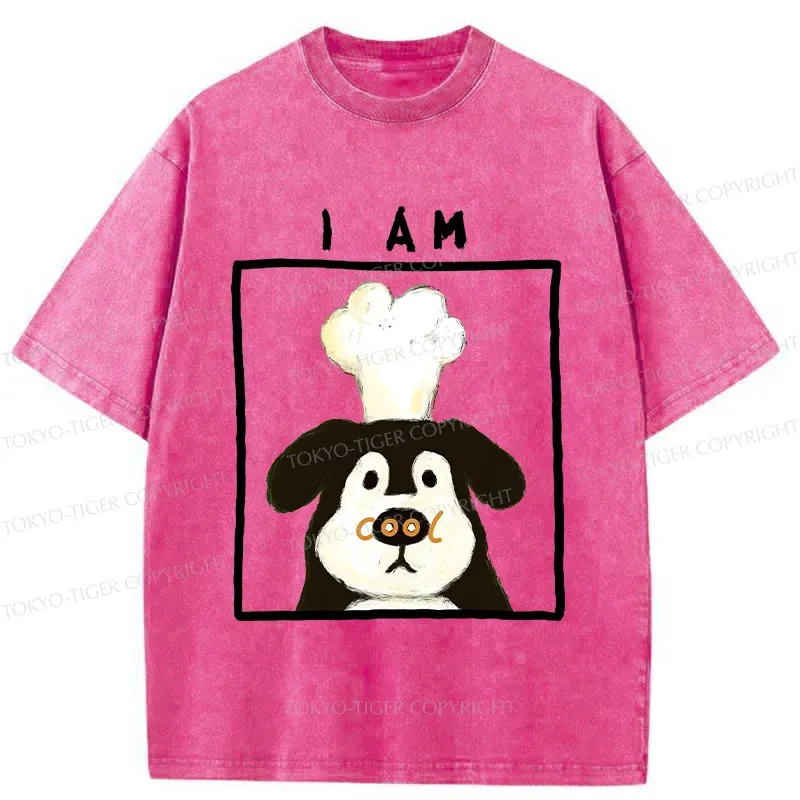 Tokyo-Tiger Cool Dog Chef Washed T-Shirt