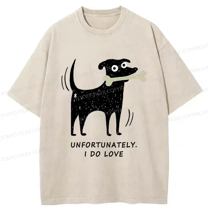 Tokyo-Tiger Cute Puppy Funny Washed T-Shirt