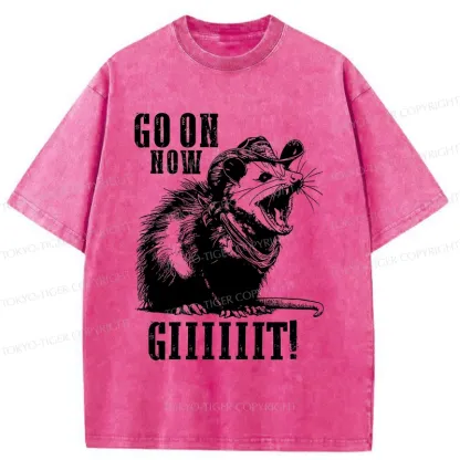 Tokyo-Tiger Surprised Possum Washed T-Shirt