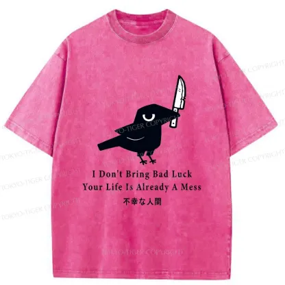 Tokyo-Tiger Cawfee Funny Washed T-Shirt