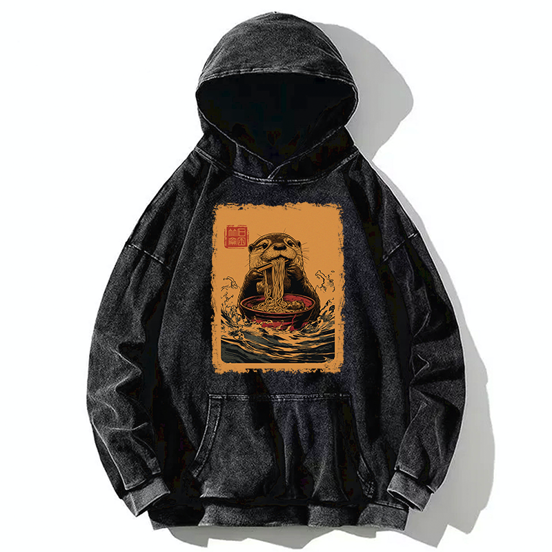 Tokyo-Tiger Ramen Lover Otter Washed Hoodie