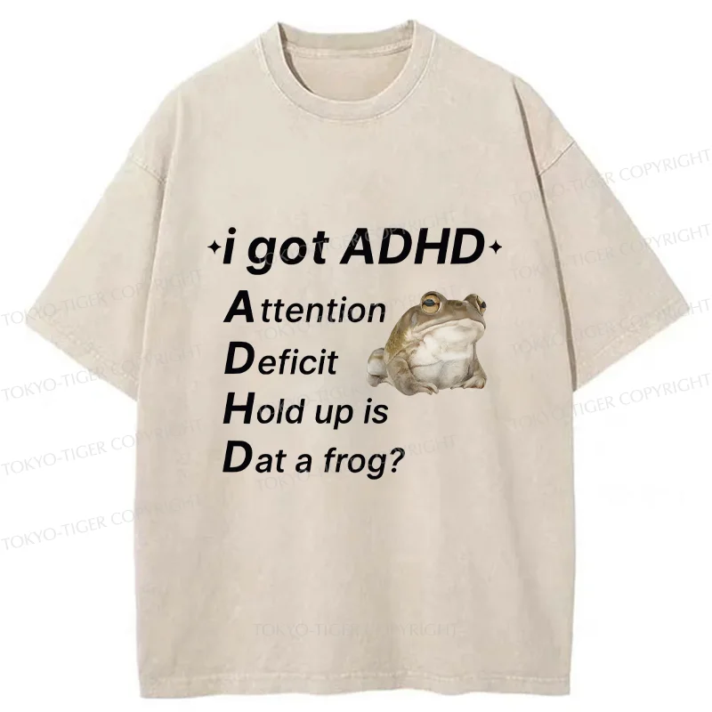 Tokyo-Tiger ADHD Frog Washed T-Shirt