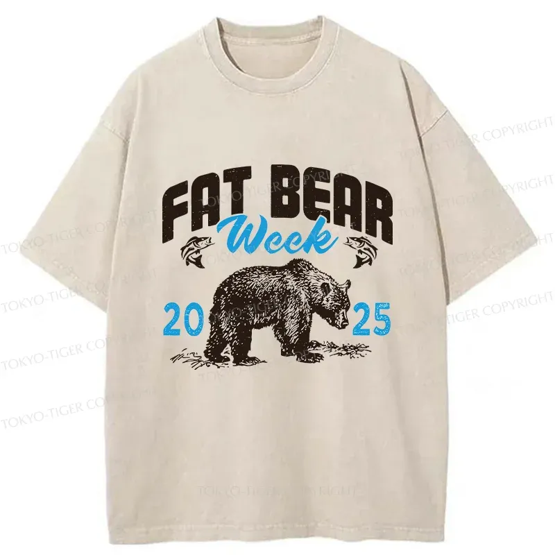 Tokyo-Tiger Fat Bear Week Washed T-Shirt