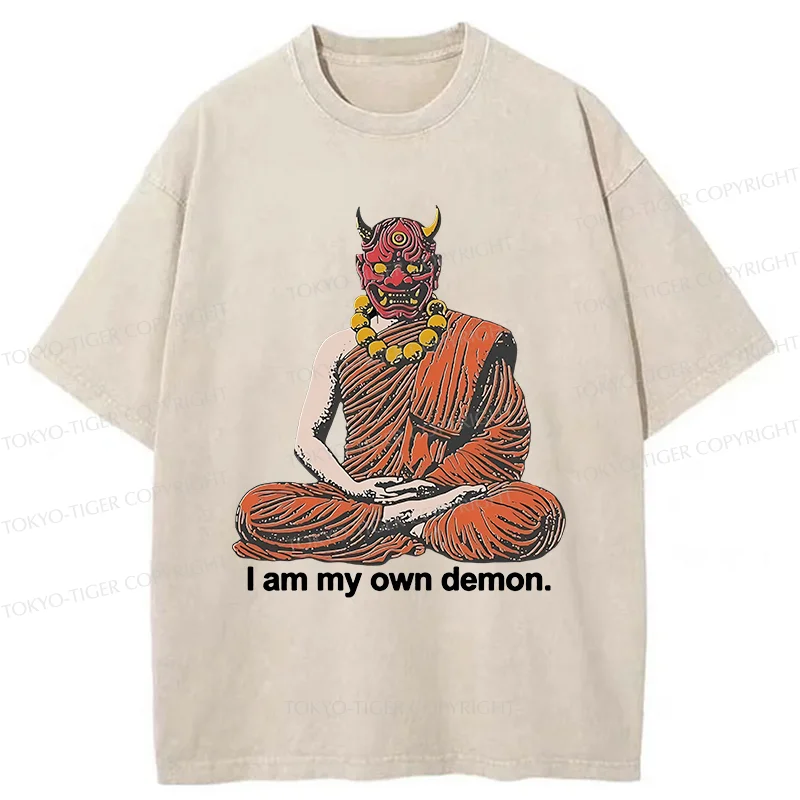 Tokyo-Tiger l Am My Own Demon Washed T-Shirt