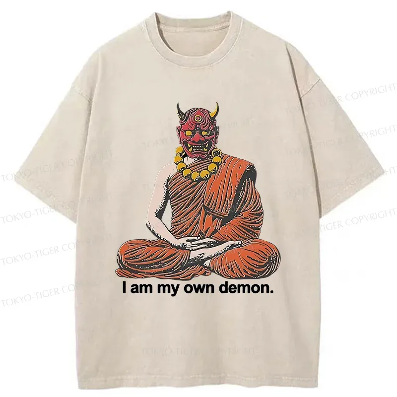 Tokyo-Tiger l Am My Own Demon Washed T-Shirt