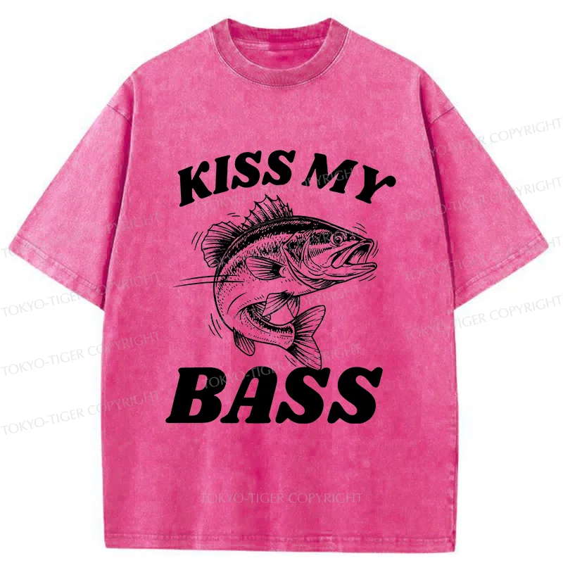 Tokyo-Tiger Bass Pun Funny Washed T-Shirt
