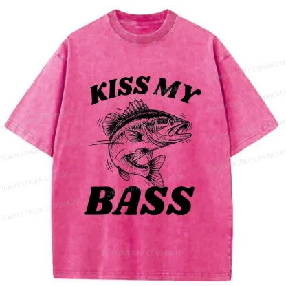 Tokyo-Tiger Bass Pun Funny Washed T-Shirt