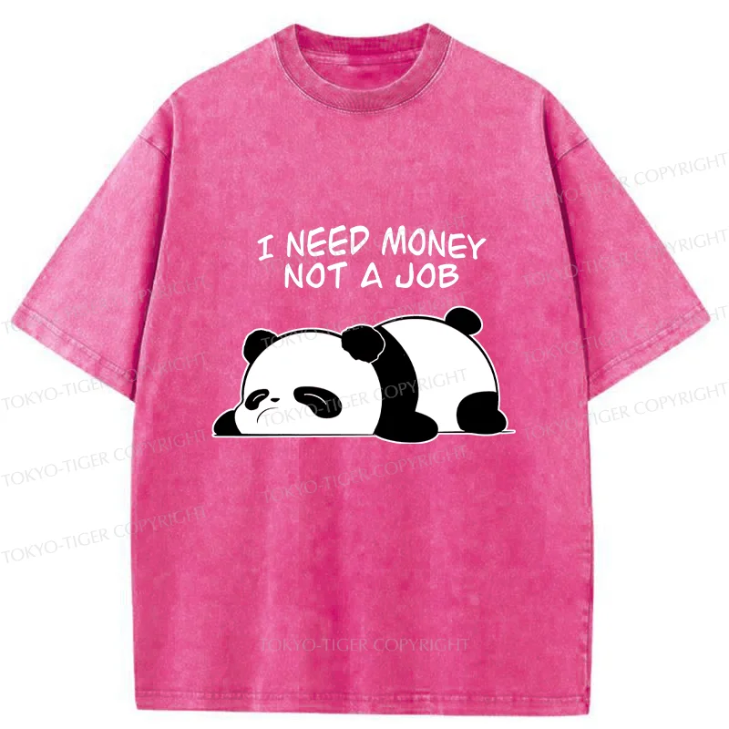 Tokyo-Tiger Lazy Panda Washed T-Shirt