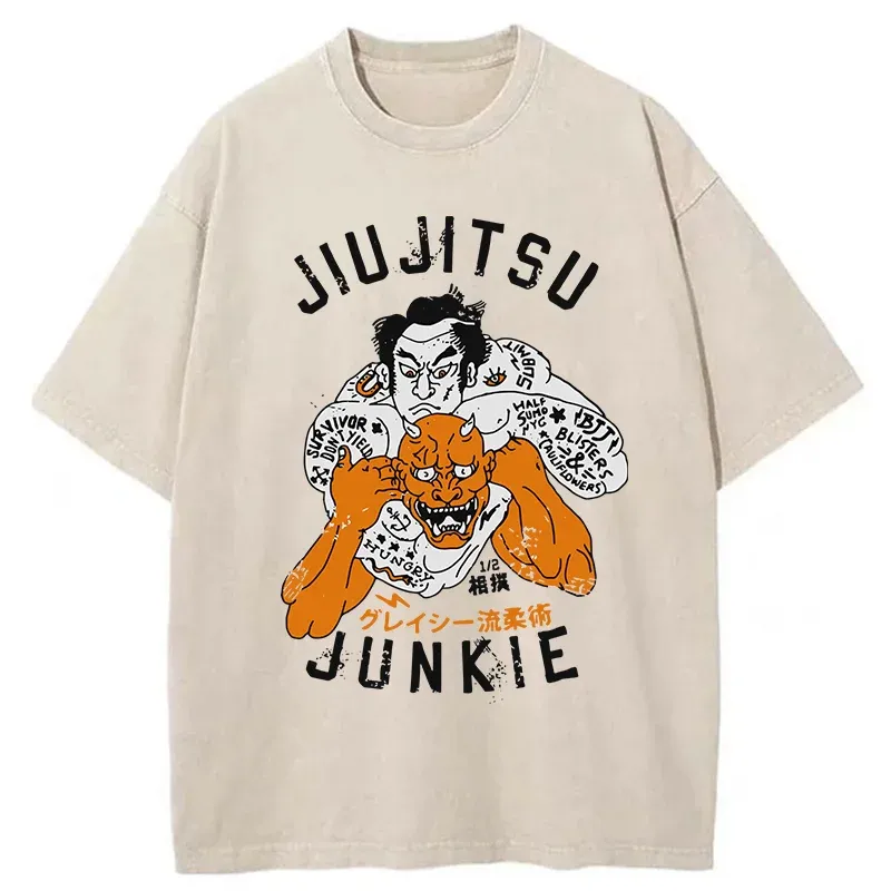 Tokyo-Tiger Japanese Traditional Sumo Washed T-Shirt