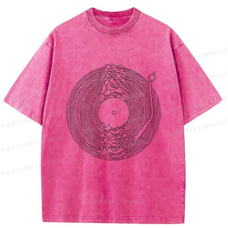 Tokyo-Tiger Record Player Japanese Washed T-Shirt