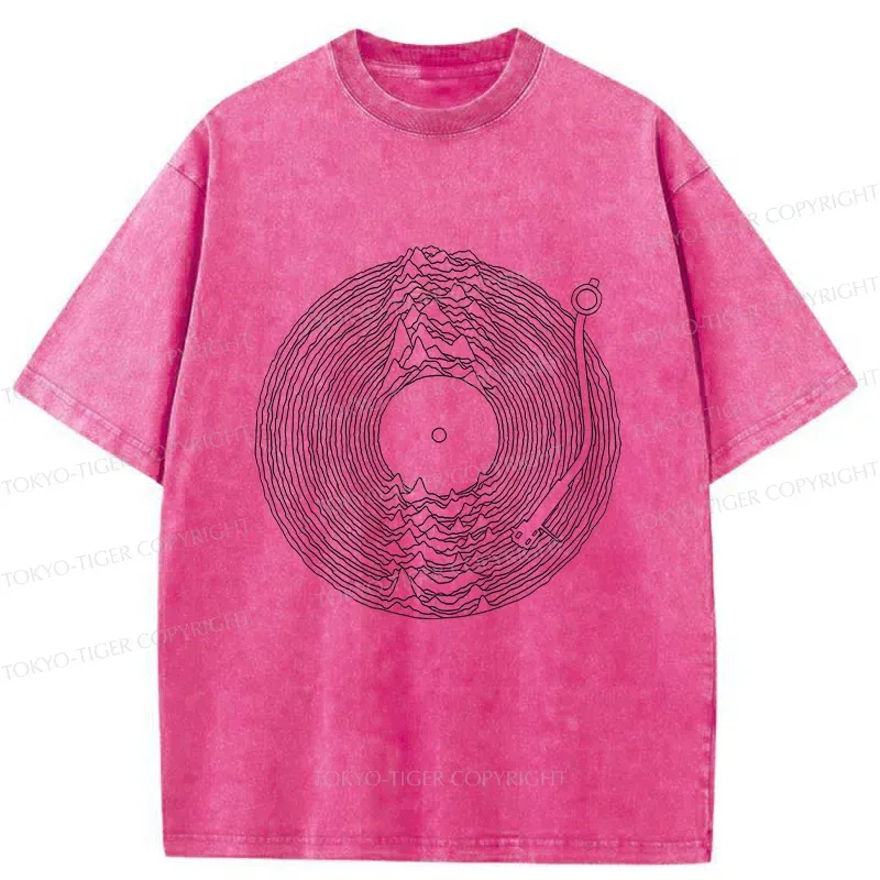 Tokyo-Tiger Record Player Japanese Washed T-Shirt