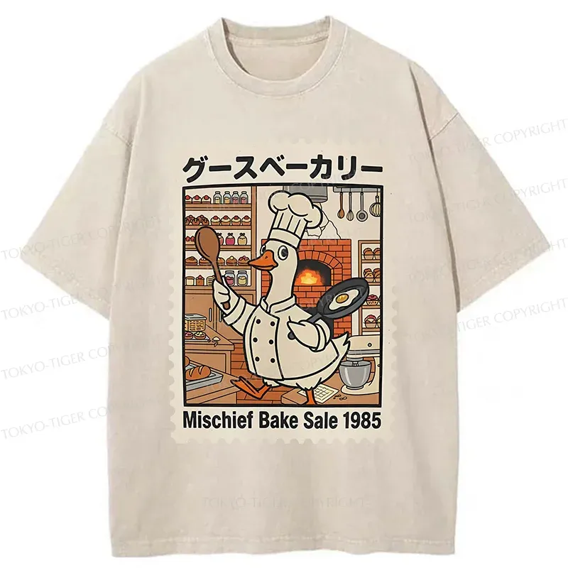 Tokyo-Tiger Stupid Goose Chef Washed T-Shirt