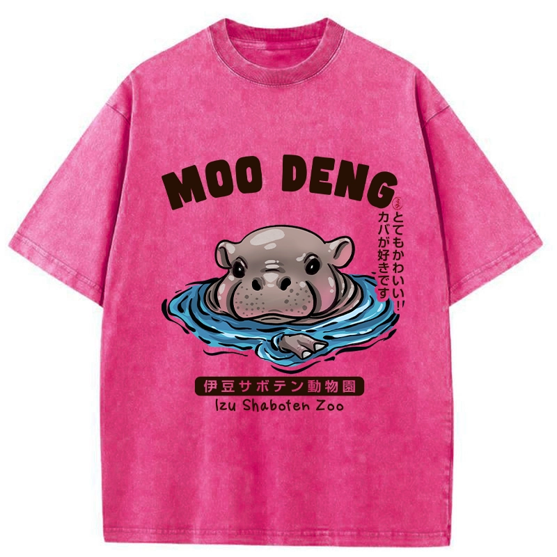 Tokyo-Tiger Relaxed Hot Spring Moo Deng Washed T-Shirt