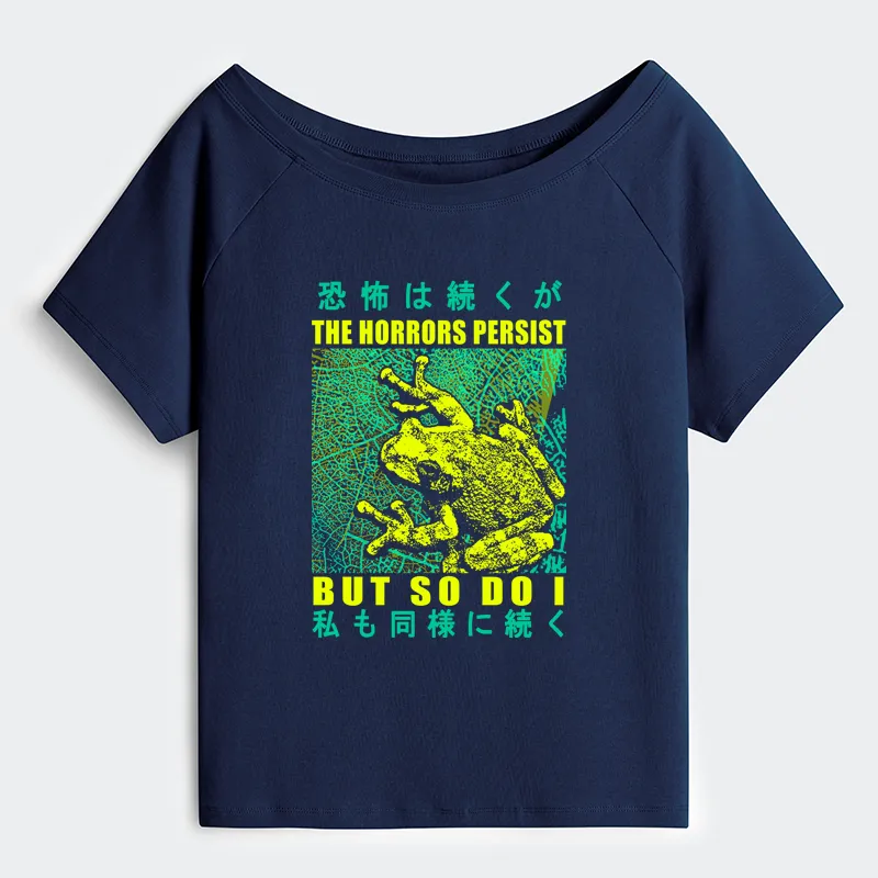 Tokyo-Tiger The Horrors Persist Frog Off Shoulder T-Shirt