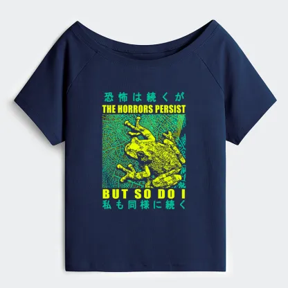 Tokyo-Tiger The Horrors Persist Frog Off Shoulder T-Shirt