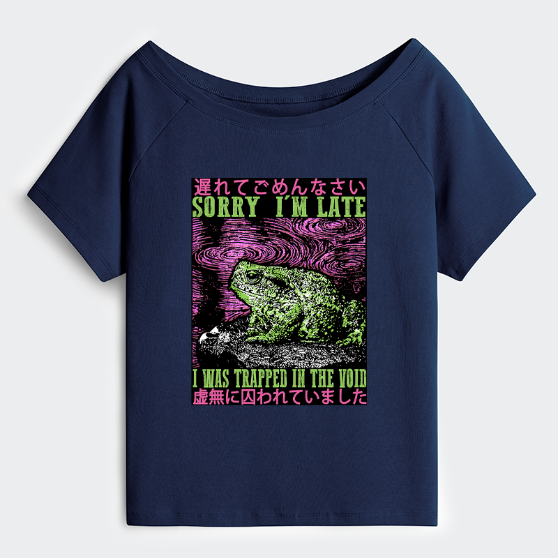 Tokyo-Tiger Frogs Trapped In The Void Off Shoulder T-Shirt