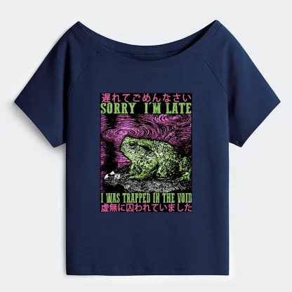 Tokyo-Tiger Frogs Trapped In The Void Off Shoulder T-Shirt