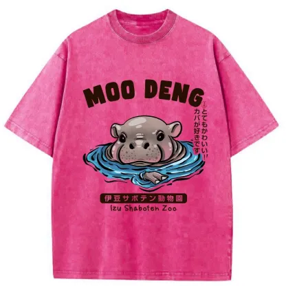 Tokyo-Tiger Relaxed Hot Spring Moo Deng Washed T-Shirt