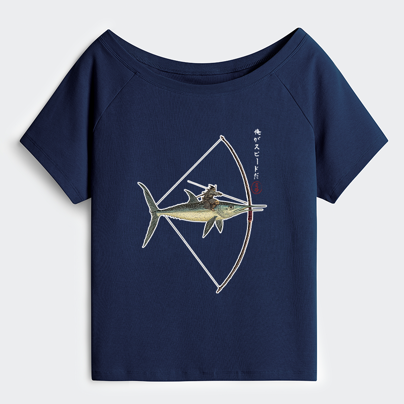 Tokyo-Tiger I Am Speed Off Shoulder T-Shirt