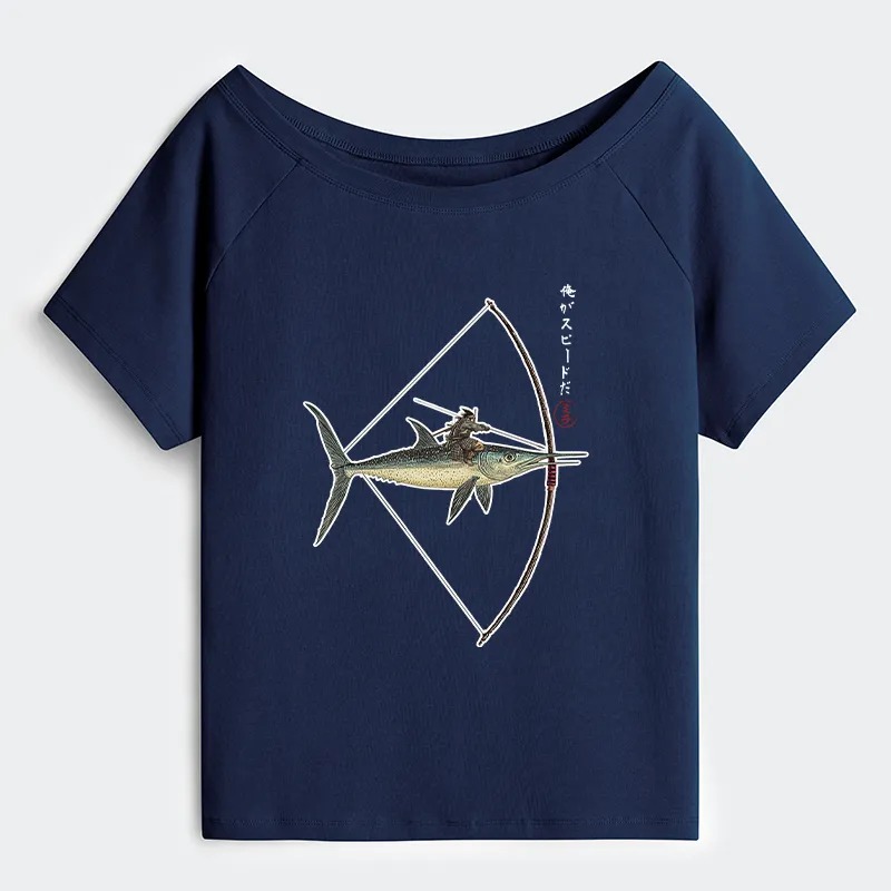 Tokyo-Tiger I Am Speed Off Shoulder T-Shirt