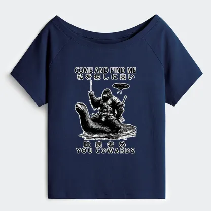 Tokyo-Tiger Can You Find Us Off Shoulder T-Shirt