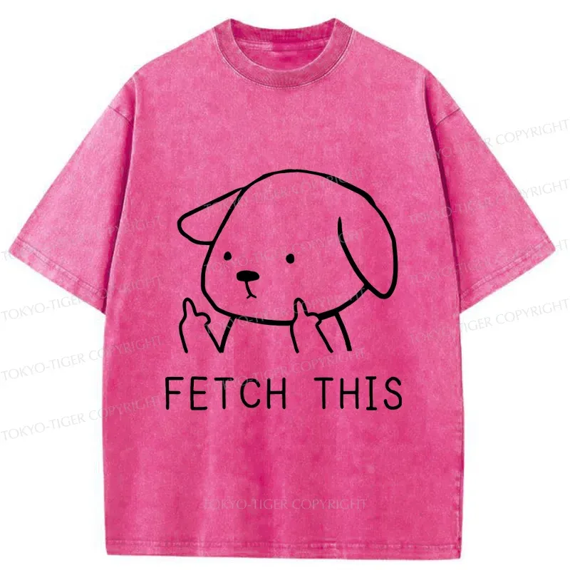 Tokyo-Tiger Fetch This Dog Washed T-Shirt