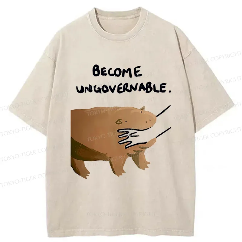 Tokyo-Tiger Moo Deng Bites Someone's Arm Washed T-Shirt