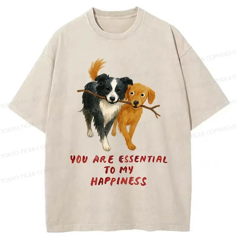 Tokyo-Tiger Dogs' Friendship Washed T-Shirt Sale