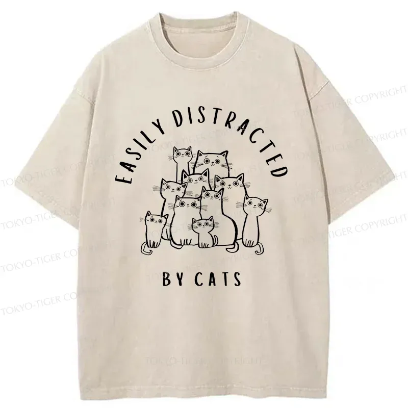 Tokyo-Tiger Focus On The Cats Washed T-Shirt