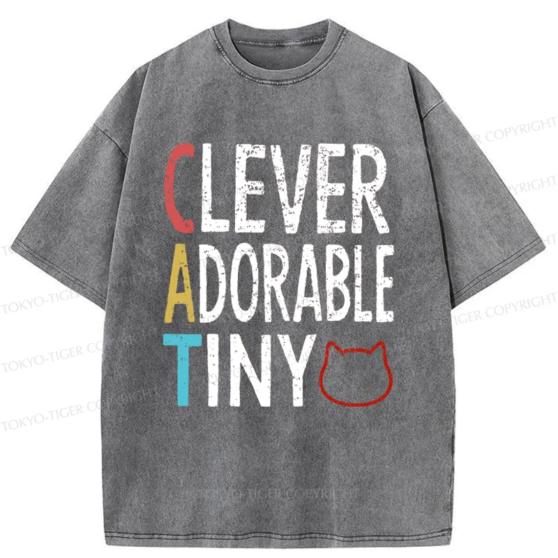 Tokyo-Tiger Qualities Of The Cat Washed T-Shirt