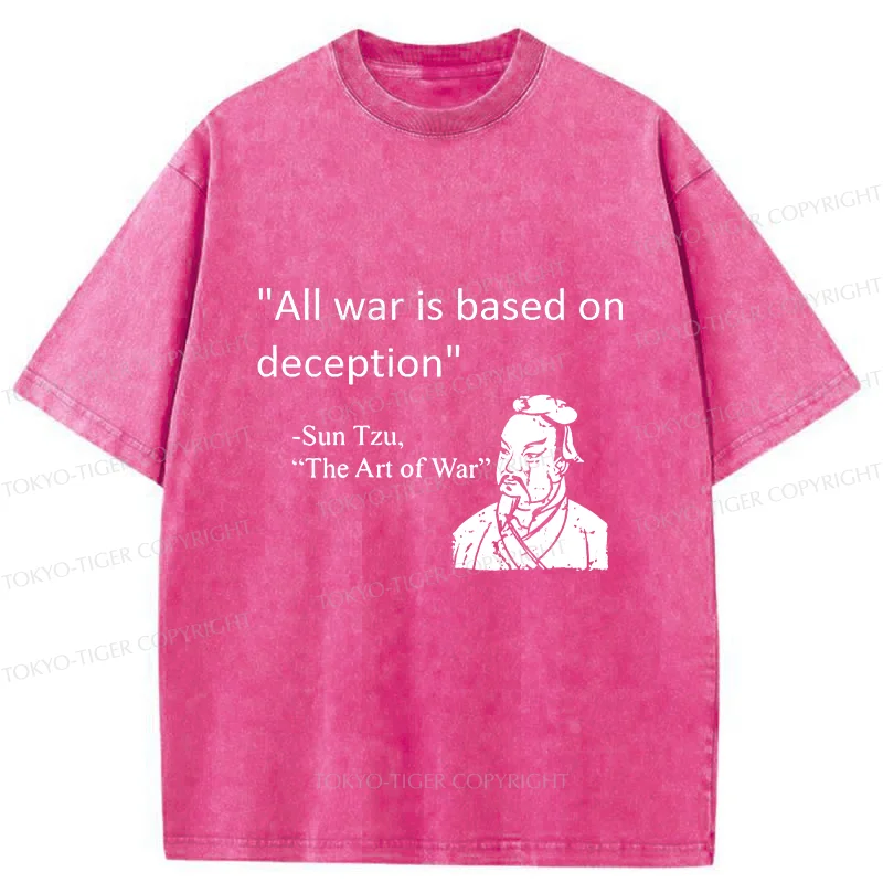 Tokyo-Tiger The Art Of War Meme Washed T-Shirt
