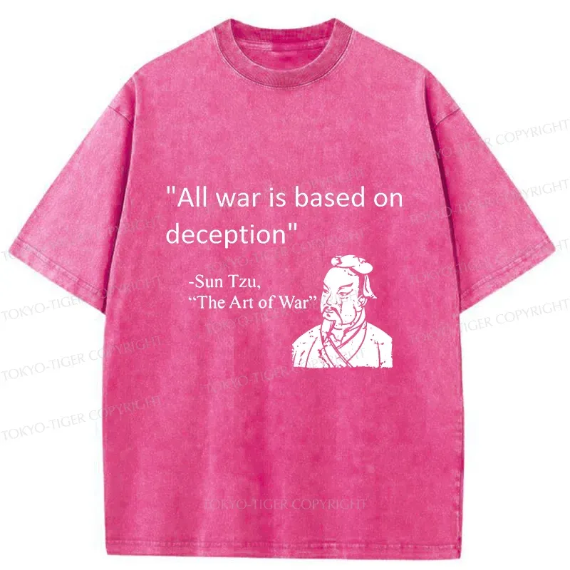 Tokyo-Tiger The Art Of War Meme Washed T-Shirt