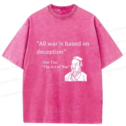 Tokyo-Tiger The Art Of War Meme Washed T-Shirt