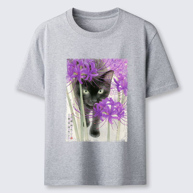 Tokyo-Tiger A Cat Among The Flowers Classic T-Shirt