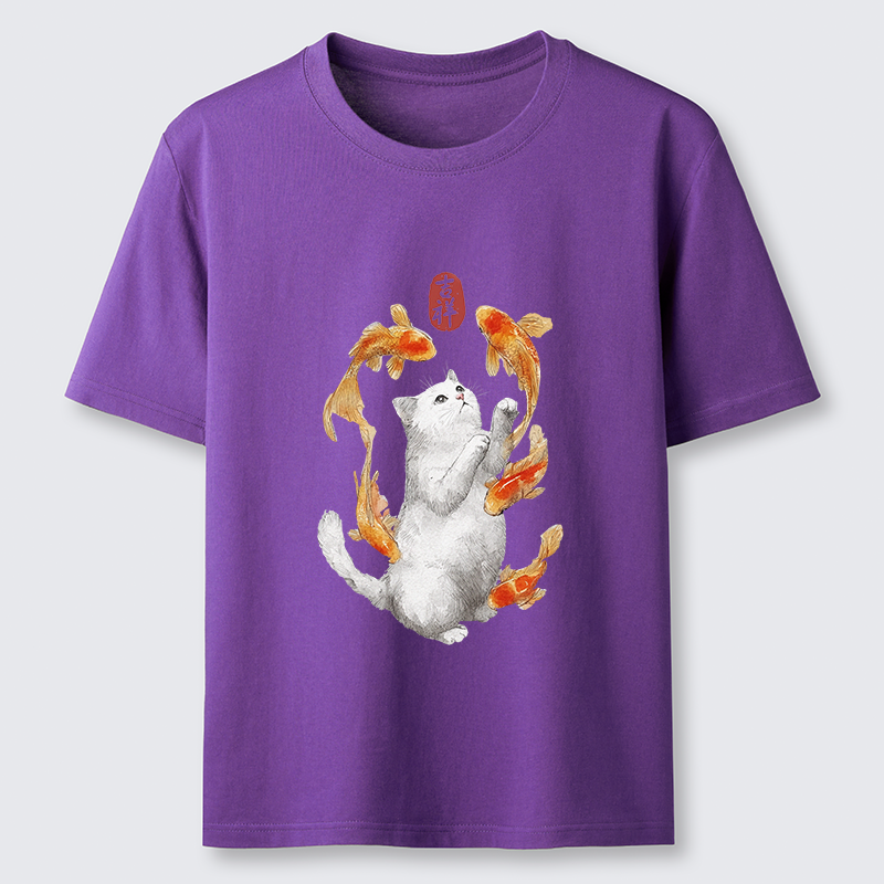 Tokyo-Tiger Zen Cat And The Dancing Fish Classic T-Shirt